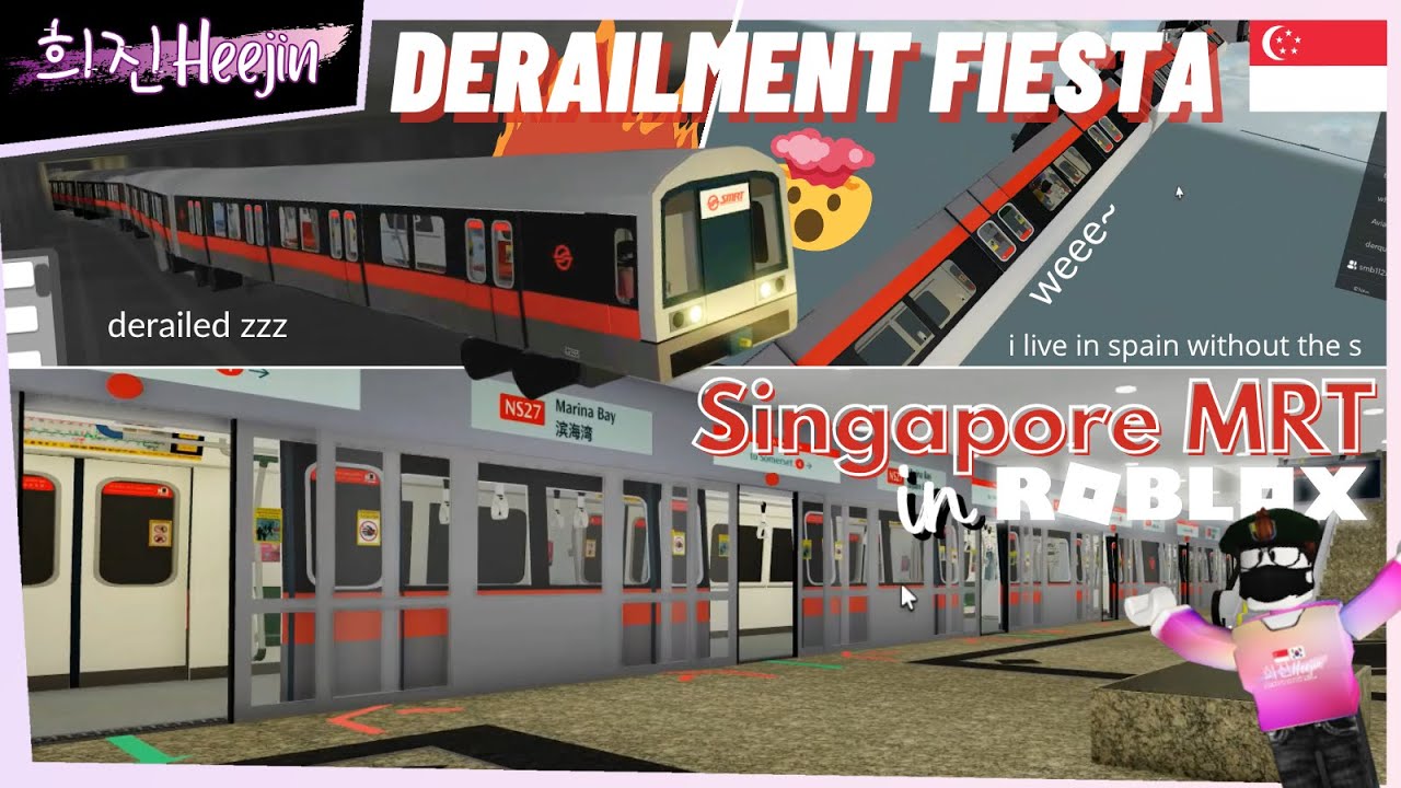 SINGAPORE MRT GAME in ROBLOX?! A DERAILMENT FIESTA!! | 희진Heejin
