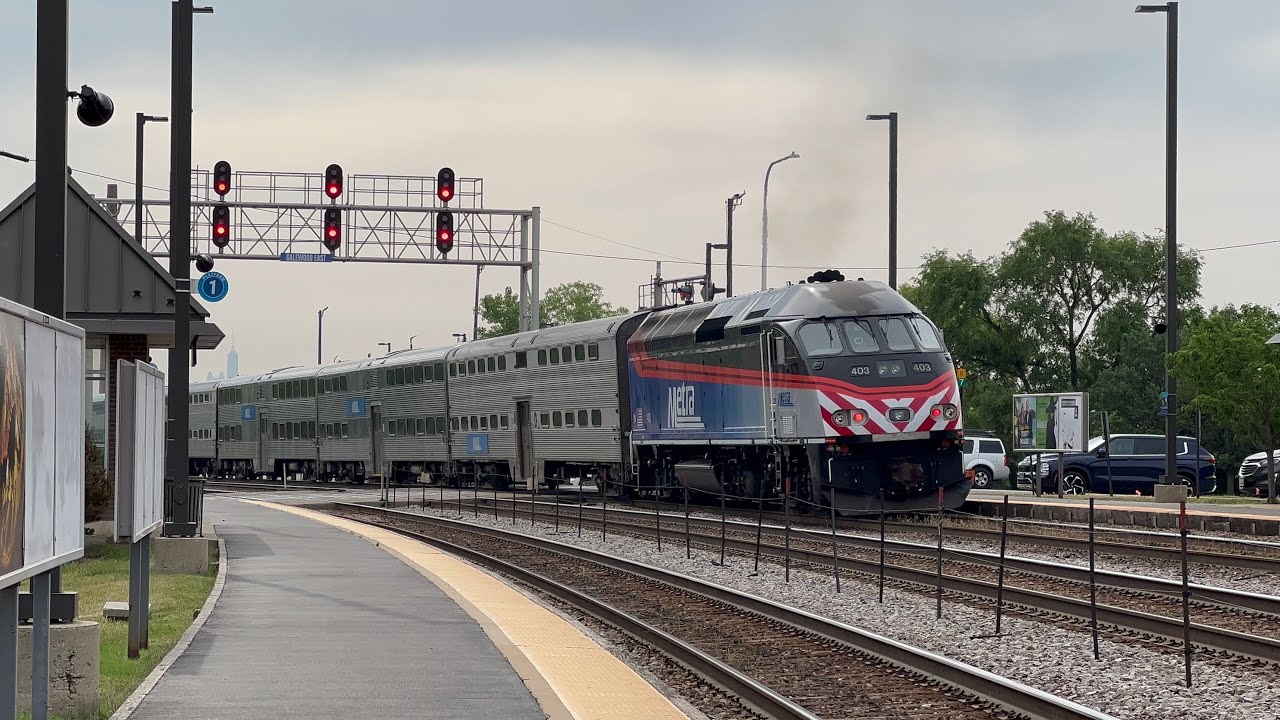 Metra MD-W line action at Galewood station - Chicago, IL. 6-05-23