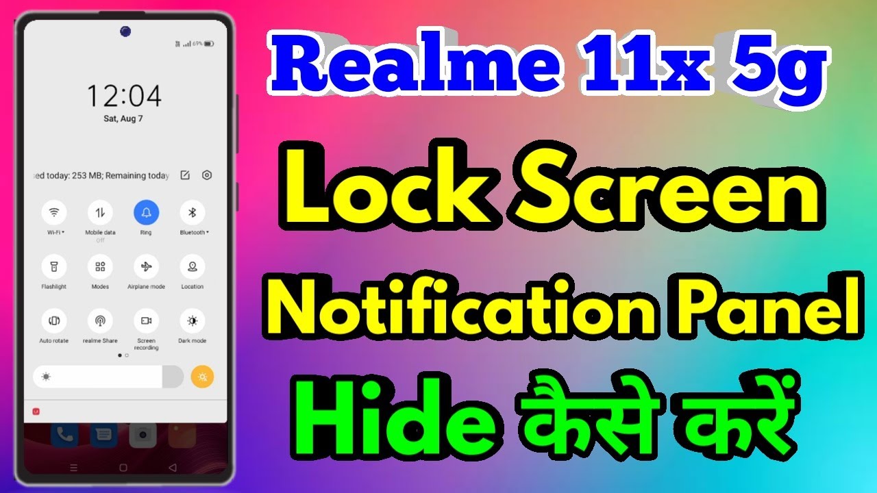 realme 11x lock screen notification setting, realme 11x notification bar hide