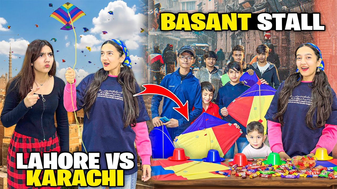 Basant Pe Kites Ka Stall Lagaya😍|Karachi Walon Say Larai Hogai😱|Bachon Ney Bhangra Dala |Sistrology 