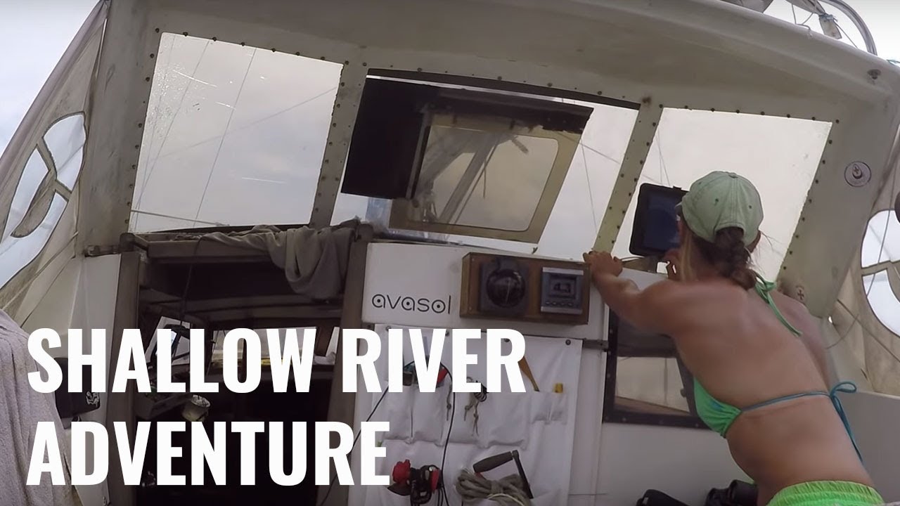 Sailing alone up a windy shallow river in Panama. Quite the adventure!  - UNTIE THE LINES III #48