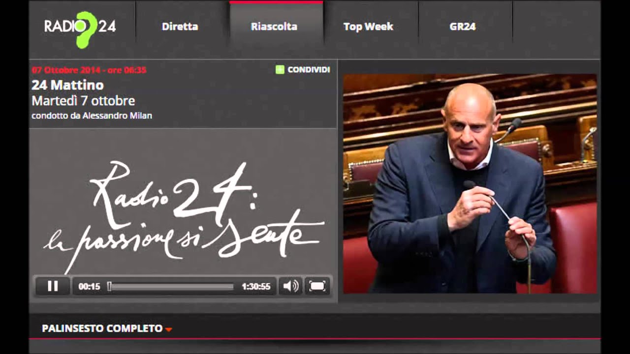 Fabio Rampelli interviene a Radio24 sullo sport