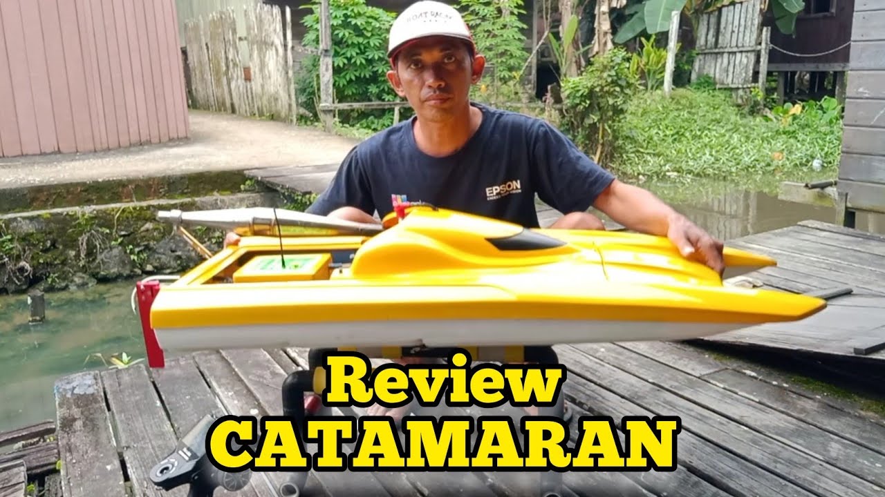 Uji performance CATAMARAN RC Boat 32cc engine