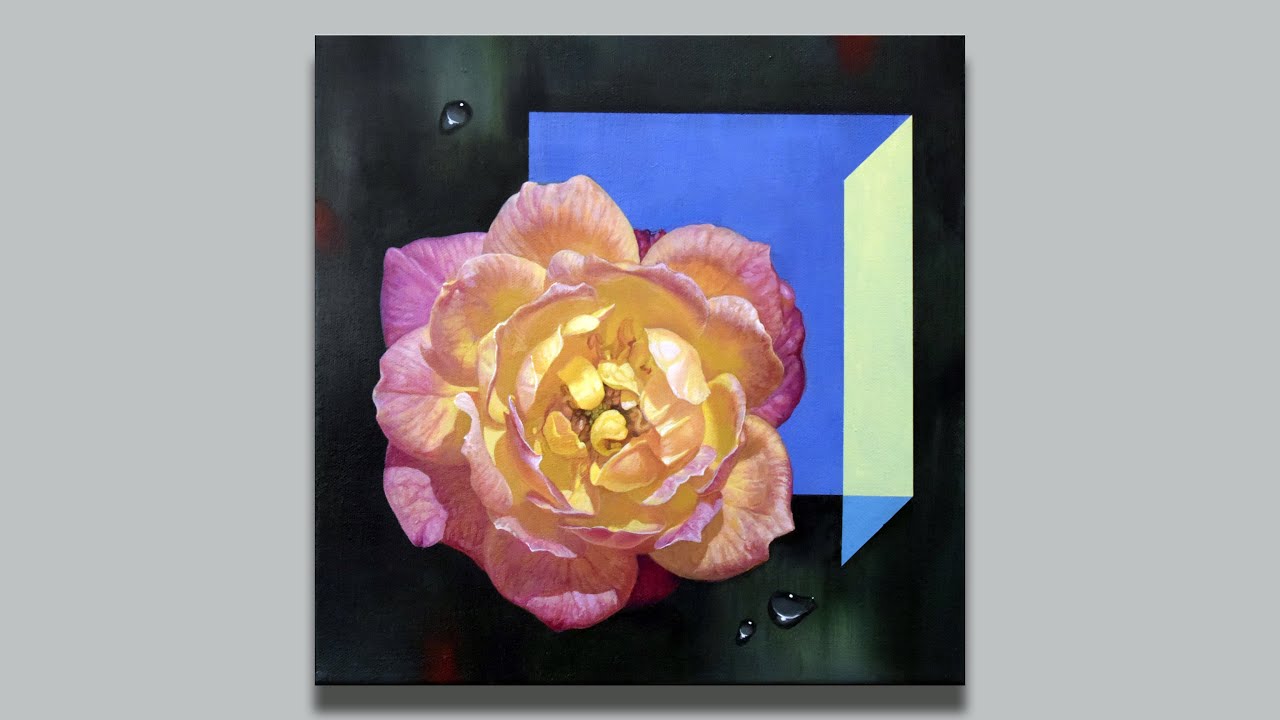 Light of Life - Rose and Water drops | PAINTING PROCESS | ACRYLIC PAINTING | FOR BEGINNERS |# 76
