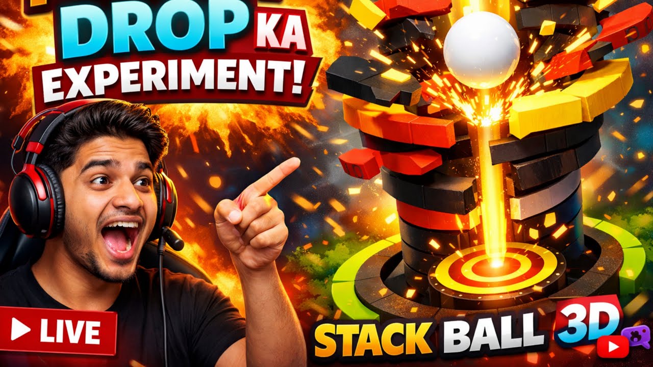 Perfect Drop Experiment LIVE! 🔥 | Stack Ball 3D