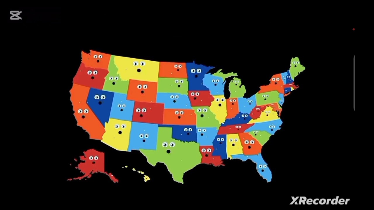 Los estados de estados unidos y Canadá 