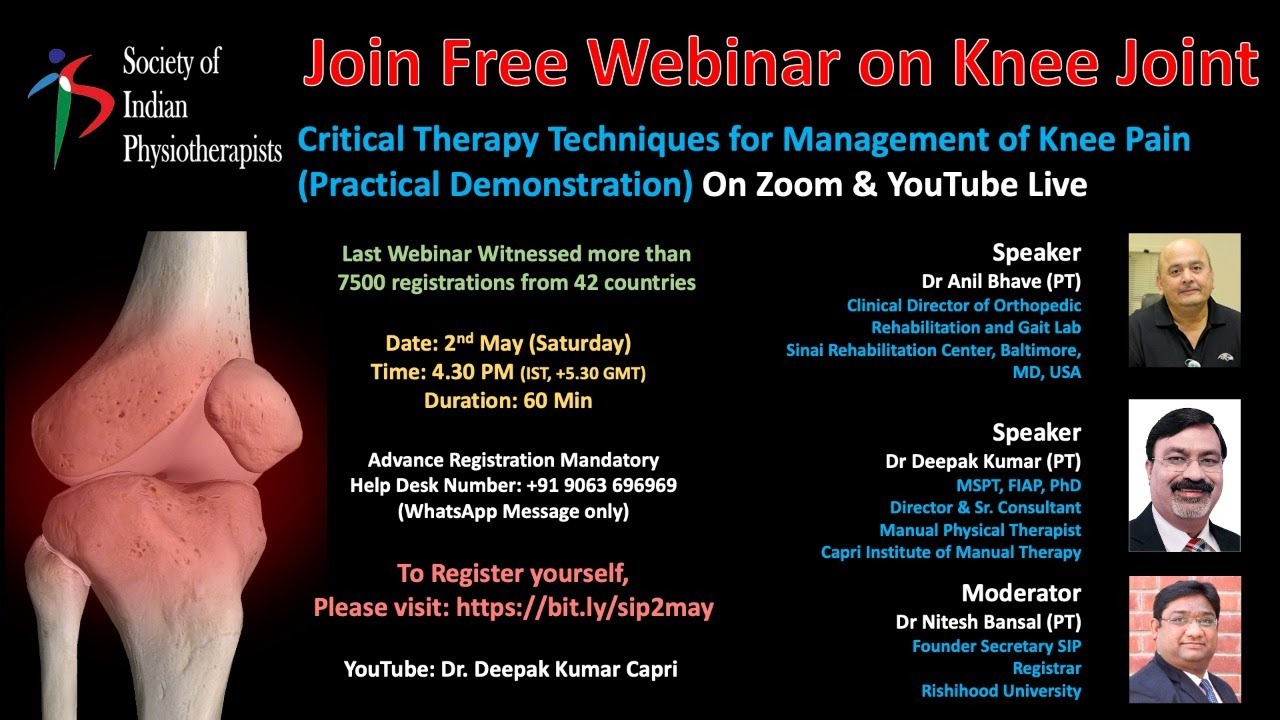 LIVE PART 2: Critical Therapy Techniques for Management of Knee Pain (Practical Demonstration)