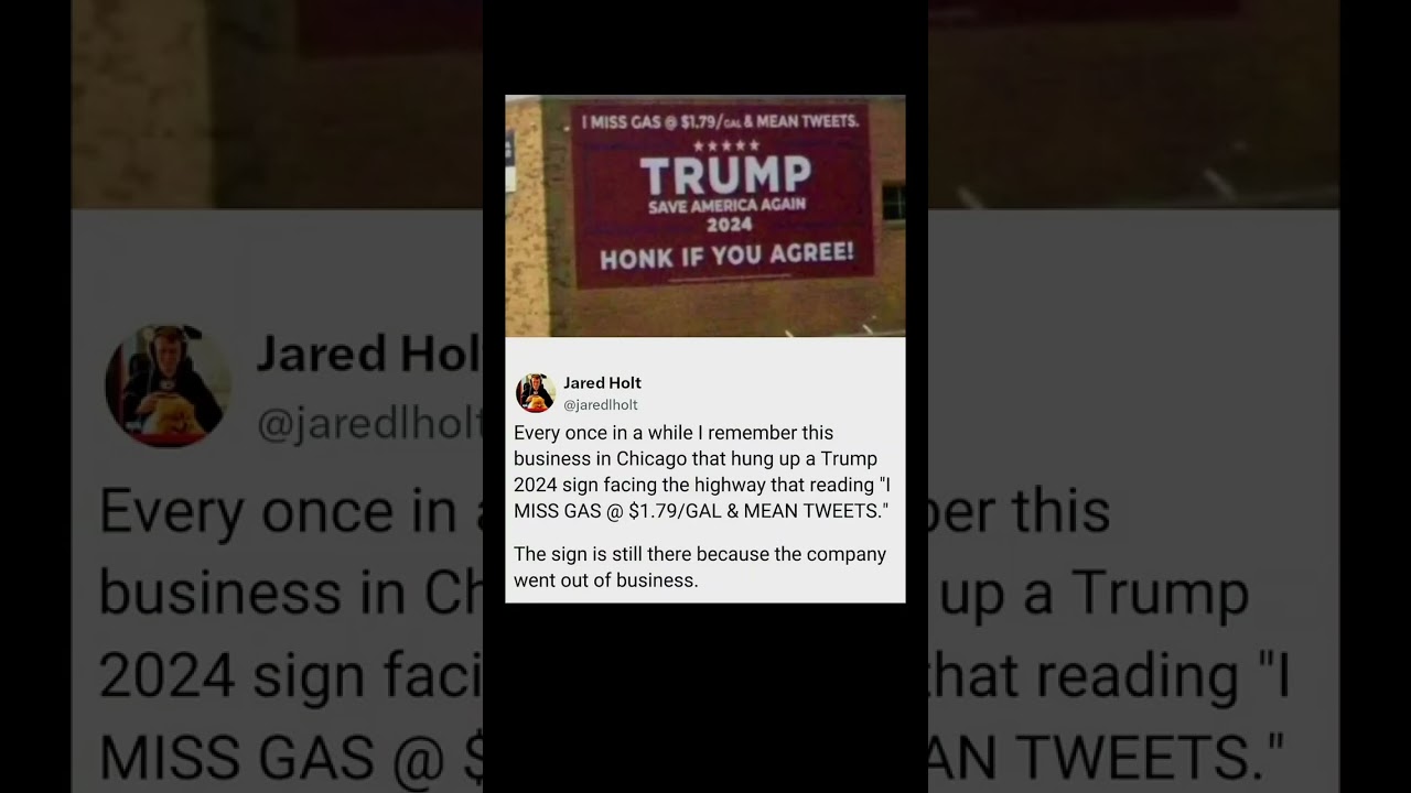 that old trump sign aged badly 😬 | Subscribe for more #motivation 😊👍