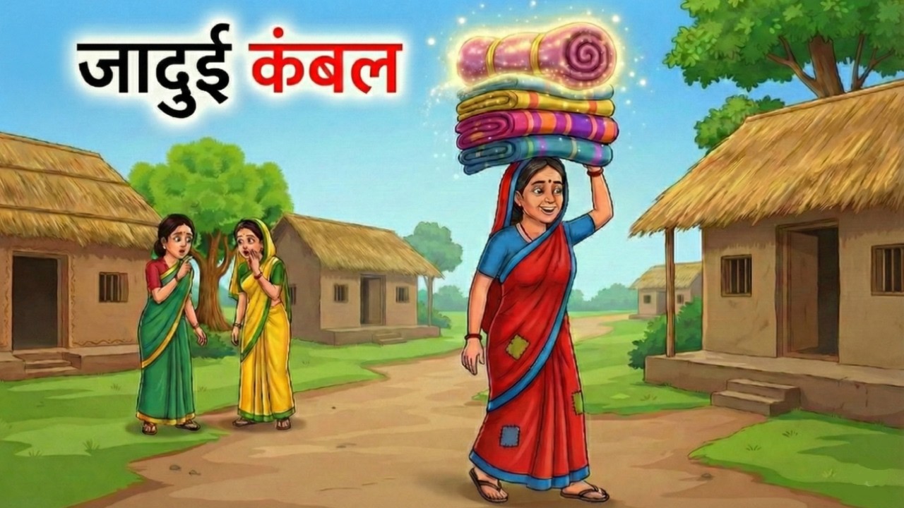 एक गरीब परिवार और जादुई कंबल | Emotional Moral Story | Hindi Cartoon Story