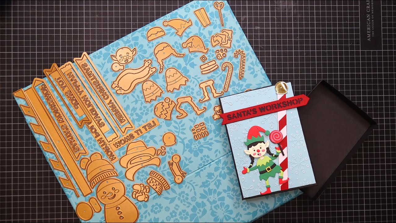 Spellbinders North Pole Friends Collection by Simon Hurley Review & Gift Card Gift Box Tutorial!