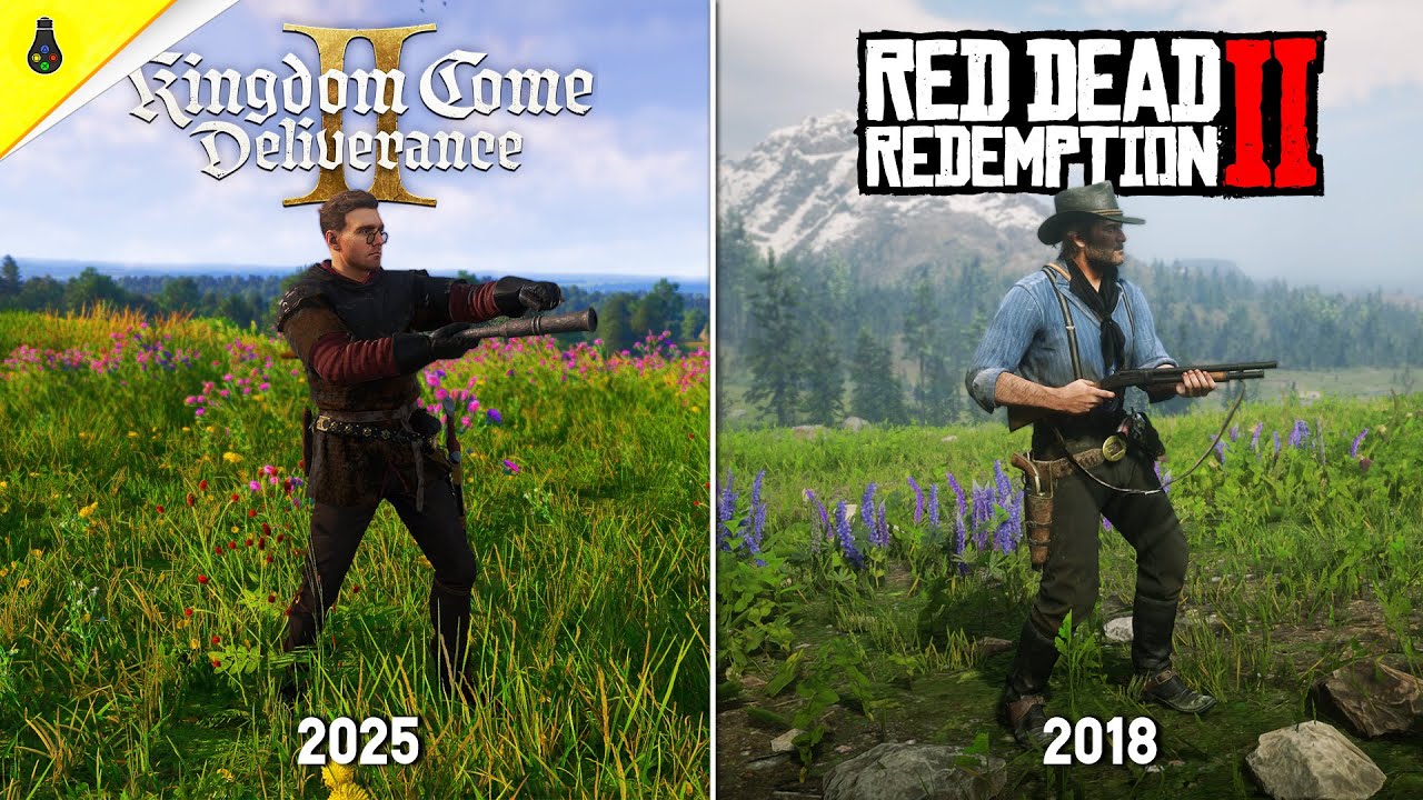Kingdom Come 2 vs Red Dead Redemption 2 - Сравнение деталей и физики