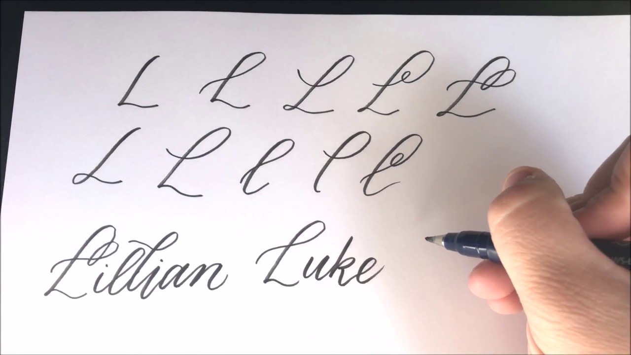 Real Time Brush Calligraphy Letter L