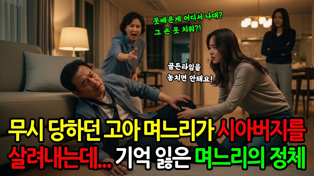 시아버지를 살려낸 고아 며느리의 정체 |오디오북|노후사연|인생사연|반전사연