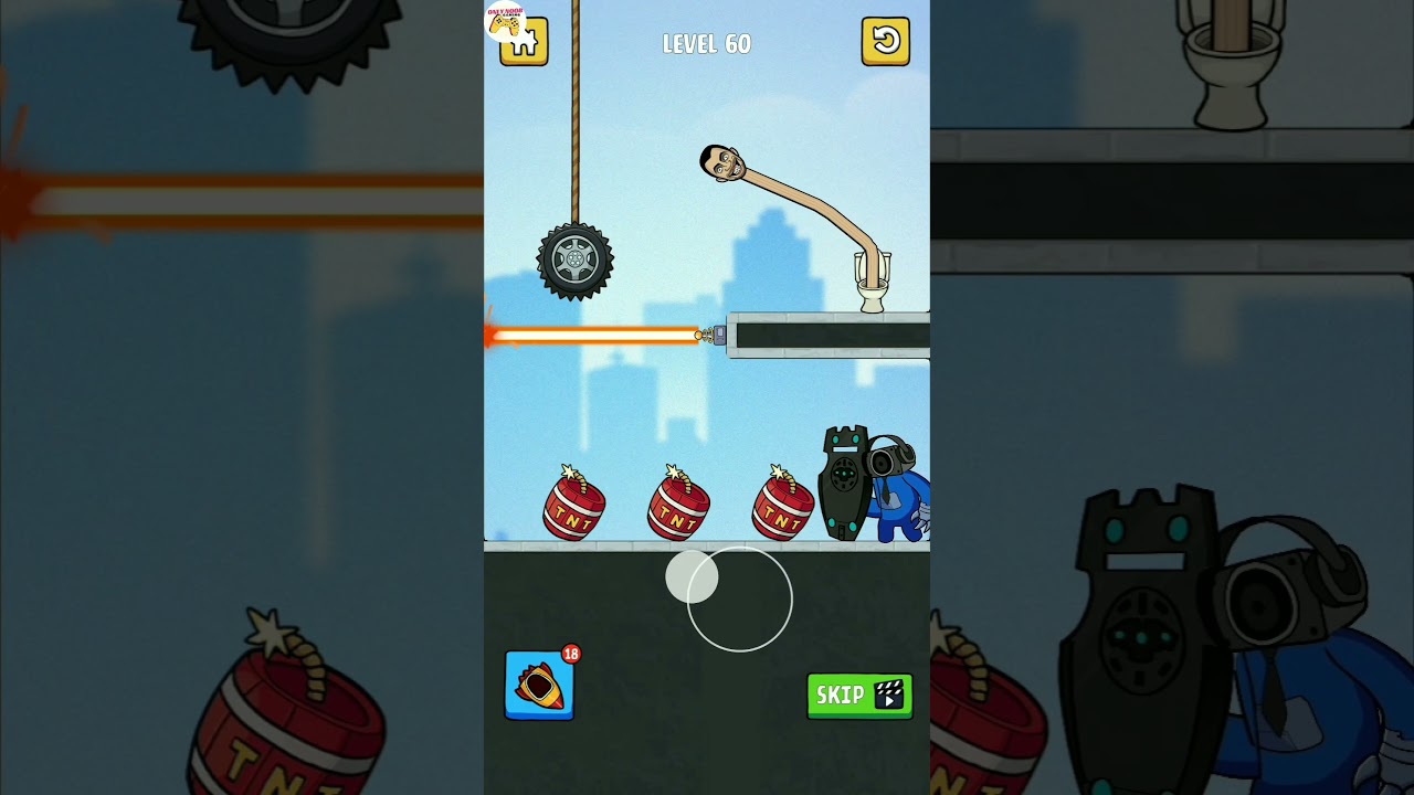 Toilet Monster: Move Survival Levels 59 - 60 (Android, iOS) #shorts #ToiletMonster #skibiditoilet