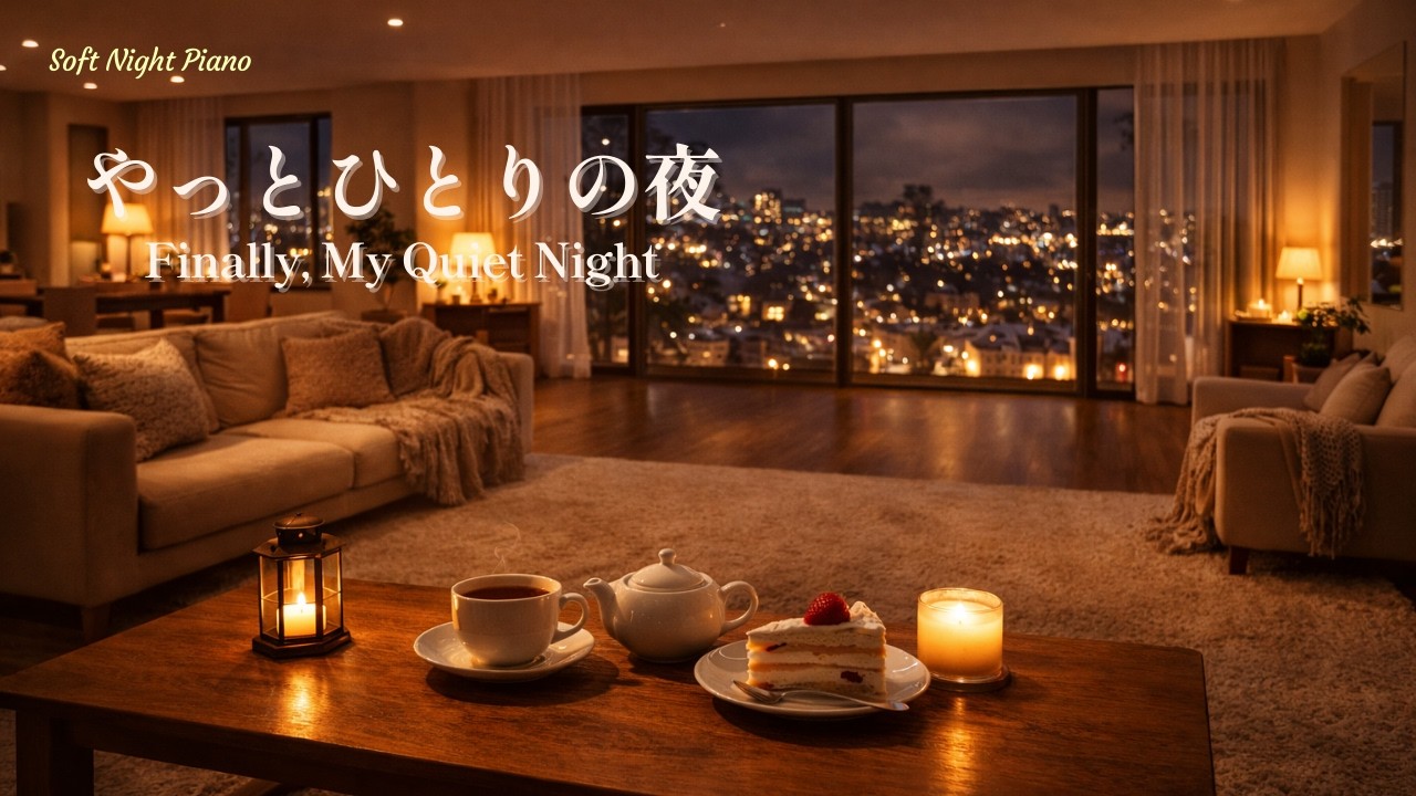 Relaxing Night Piano | やっとひとりの夜 | Finally, My Quiet Night | ひとり時間 | 養生 | セルフケア | ご自愛 | 自由 |