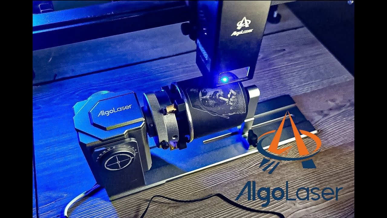 Como configurar Accesorio rotativo para laser / Lightburn     / Algolaser  /  ROTARY CHUCK