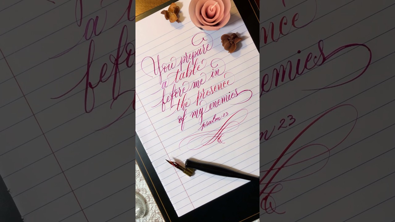 Ps 23 #jesus #bibleverse #bible #calligraphy #handwriting