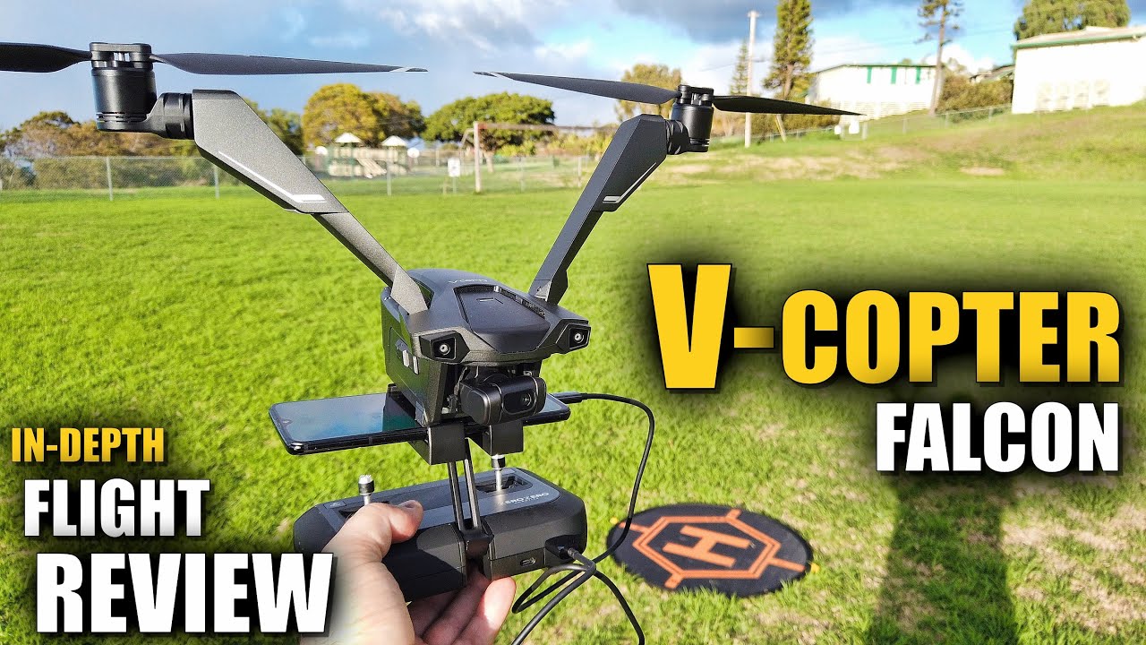 V-Copter Falcon (2 Armed Drone) Flight Review IN-DEPTH - How Good is it REALLY?!  [BONUS CRASH TEST]