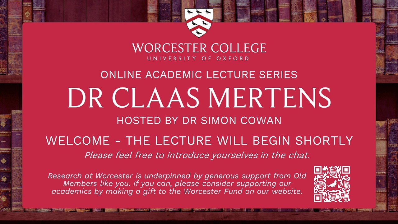 Online Academic Lecture Series: Dr Claas Mertens