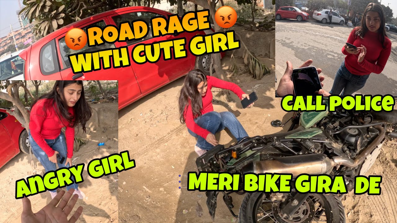 Road Rage With Cute Girl🤬| Bike Thok Di😨| Police Bulane Ki Dhamki😰 Number Dedo😍|She Ask Number😍