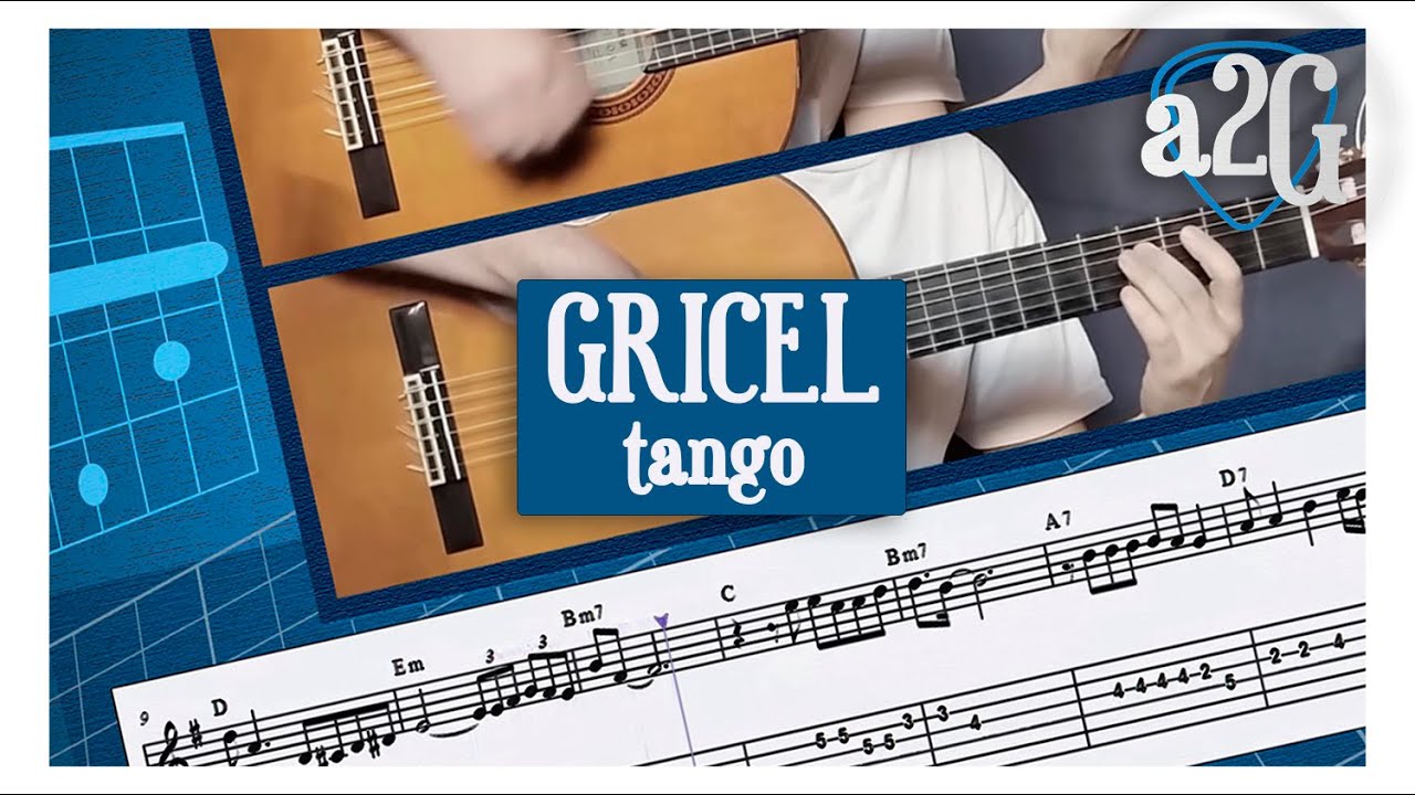 Gricel (tango) - ▶ A Dos Guitarras | Tutorial con Partitura y Tablatura | fácil/easy