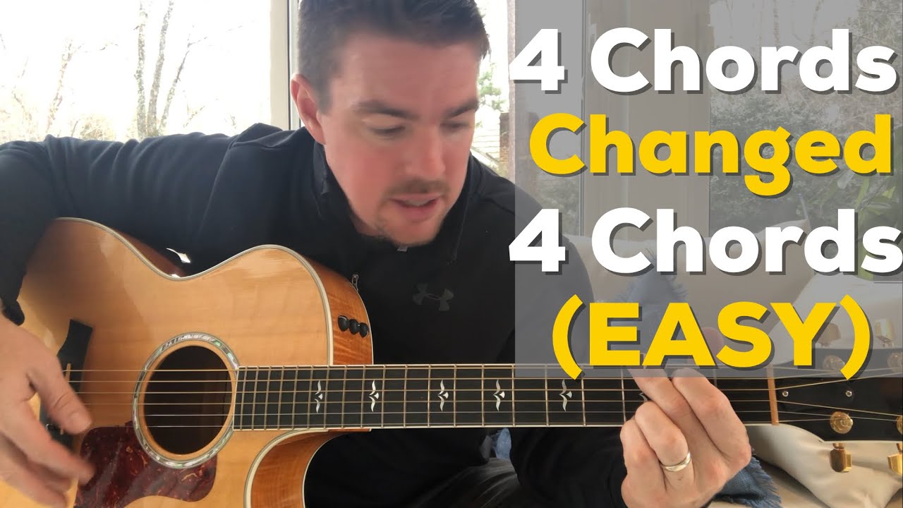 My 4 Easy Chords Changed To Track Chords | Beginner Guitar Lesson