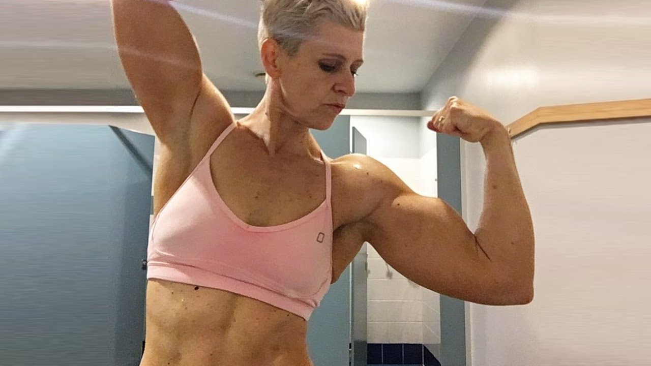 50 years young Roxanne Kerr - Female muscle