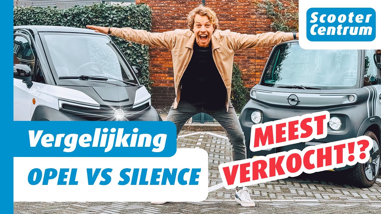 OPEL ROCKS E VS SILENCE S04 - DE BEST VERKOCHTE CITYCARS - VERGELIJKING - 45KM BROMMOBIEL