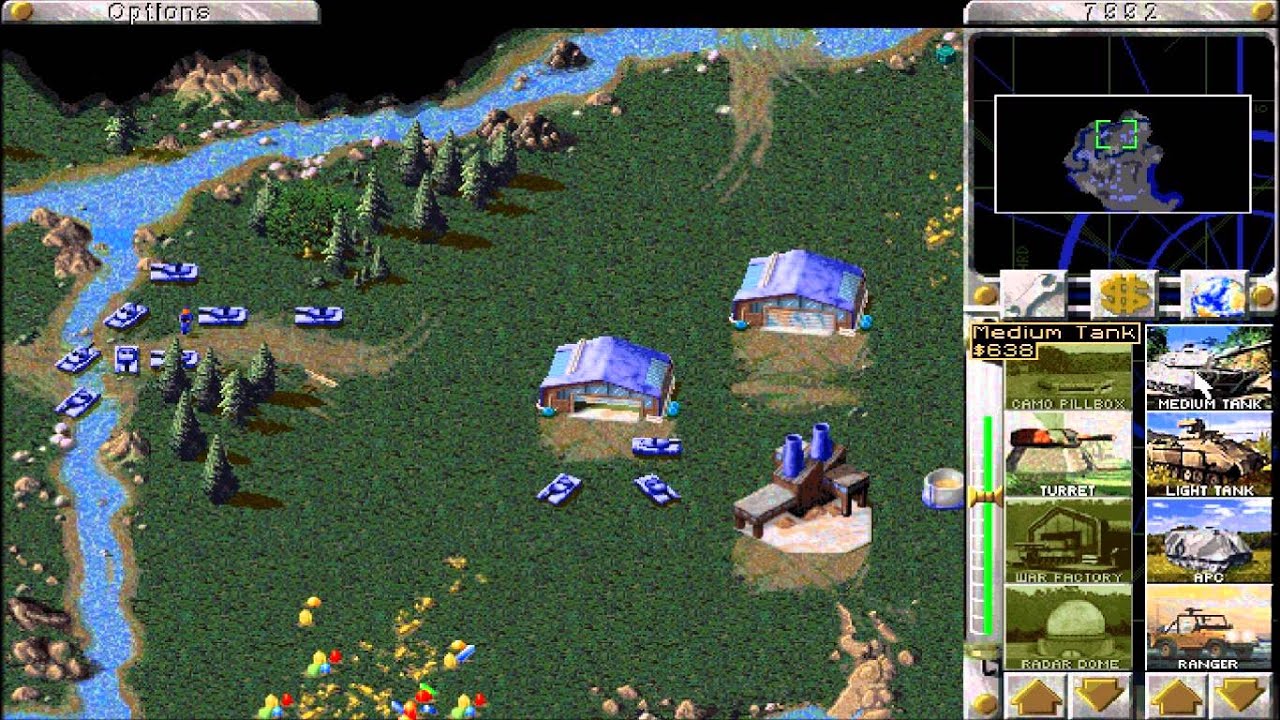 Red Alert 1 - Gameplay - 1v1 on USA Map