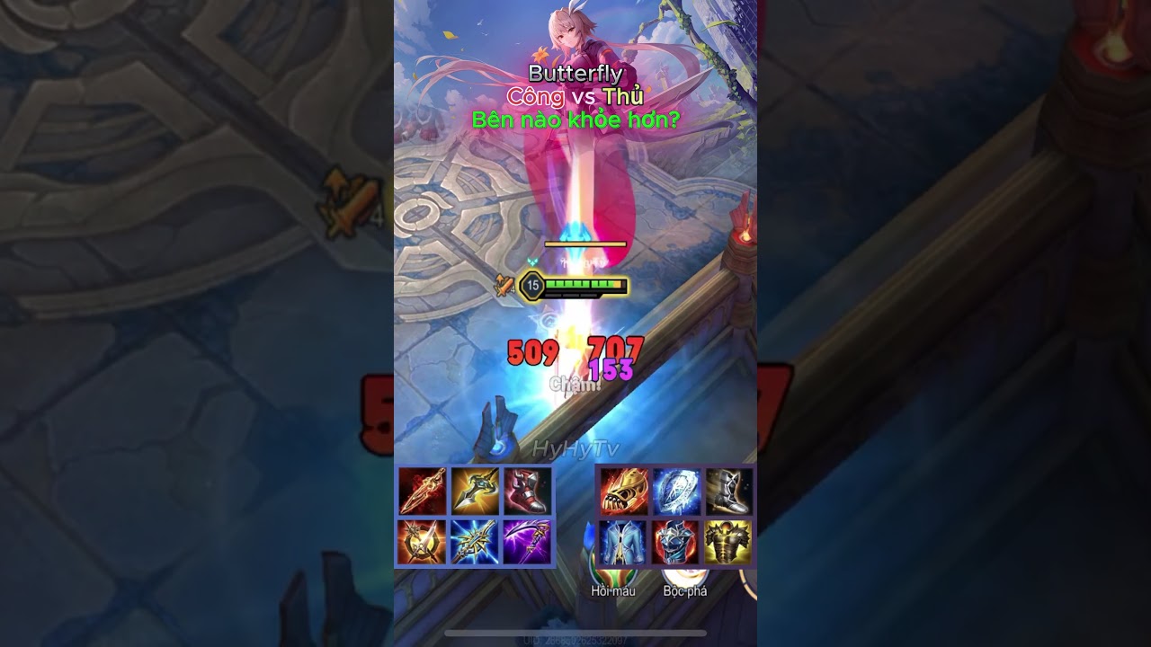 Solo Vui: Butterfly Full Damage vs Full Tank &ndash; Ai L&igrave; Hơn? | Li&ecirc;n Qu&acirc;n Mobile (Arena of Valor)|HyHyTv