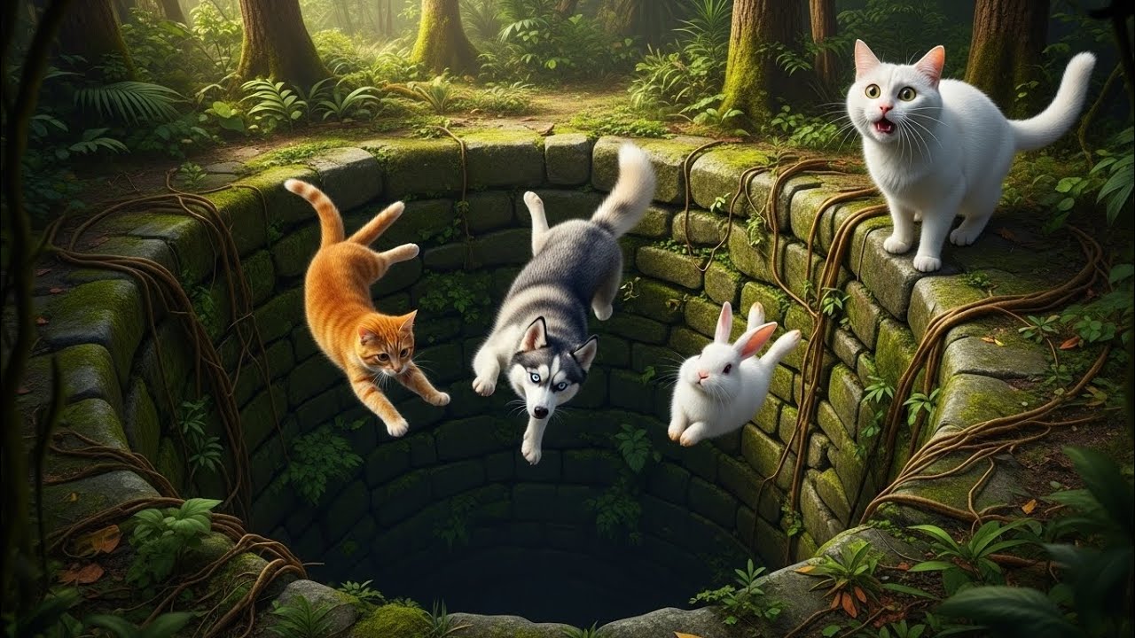 The White Cat Hero 🐾 | Three Friends Jungle Story | Animated Jungle Story