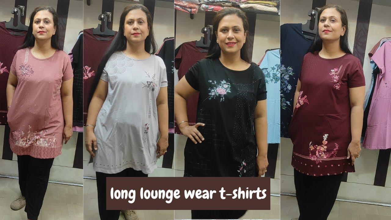 long lounge wear, night wear , day wear , sleep wear comfortable t shirts for xl, 2xl size woman.