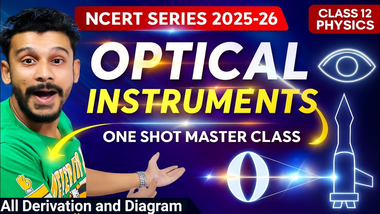 Ray Optics & Optical Instruments One Shot | Class 12 Physics Board Exam 2025-26 | Full NCERT + PYQs