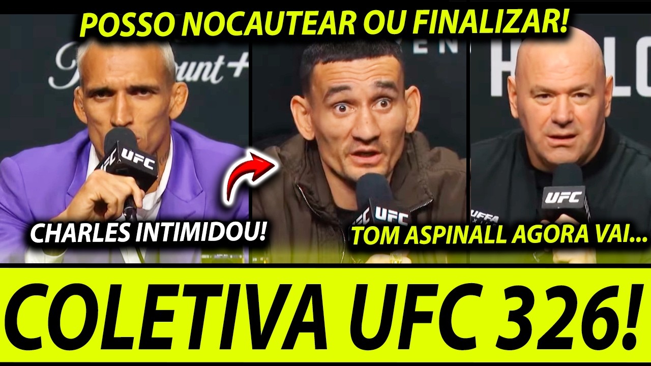 CLIMA FECHOU!🚨 CHARLES OLIVEIRA INTIMIDA MAX HOLLOWAY na COLETIVA DE IMPRENSA DO UFC 326!