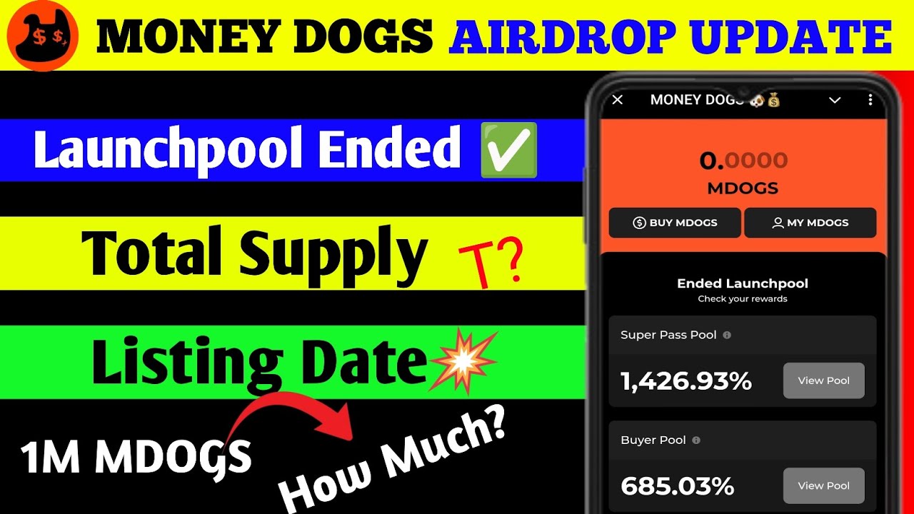 Money Dogs Airdrop Update 🚨 | Money Dogs Airdrop Withdrawal |  Money Dogs Airdrop Listing Date