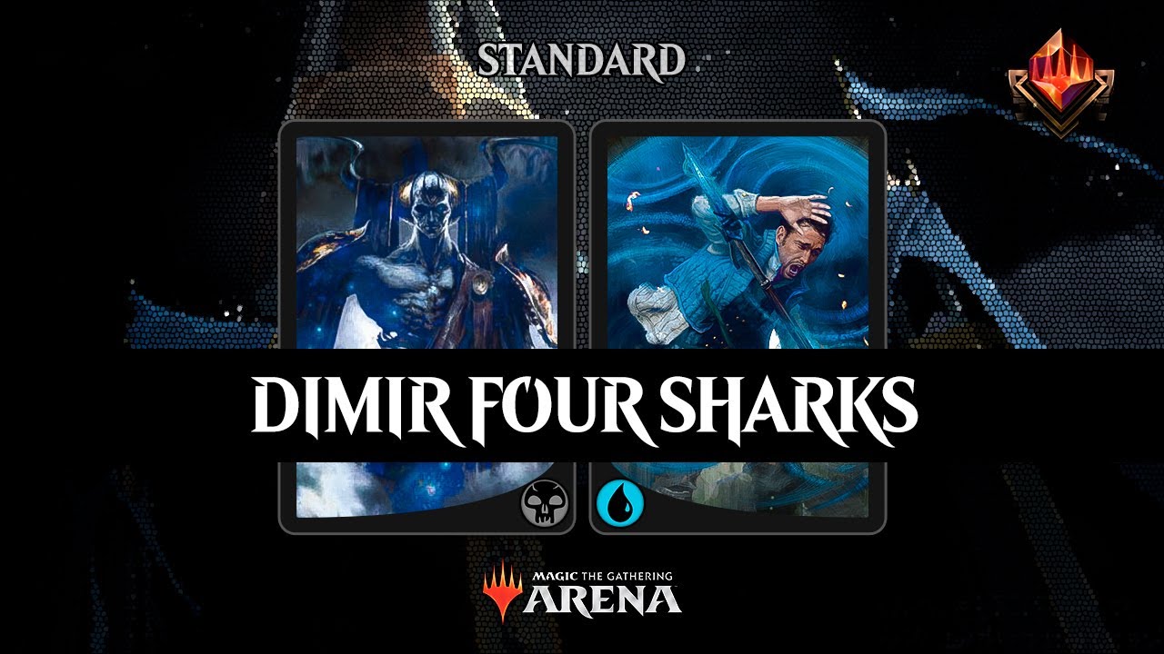Top 1000 Mythic. Four Sharks - Dimir Version.
