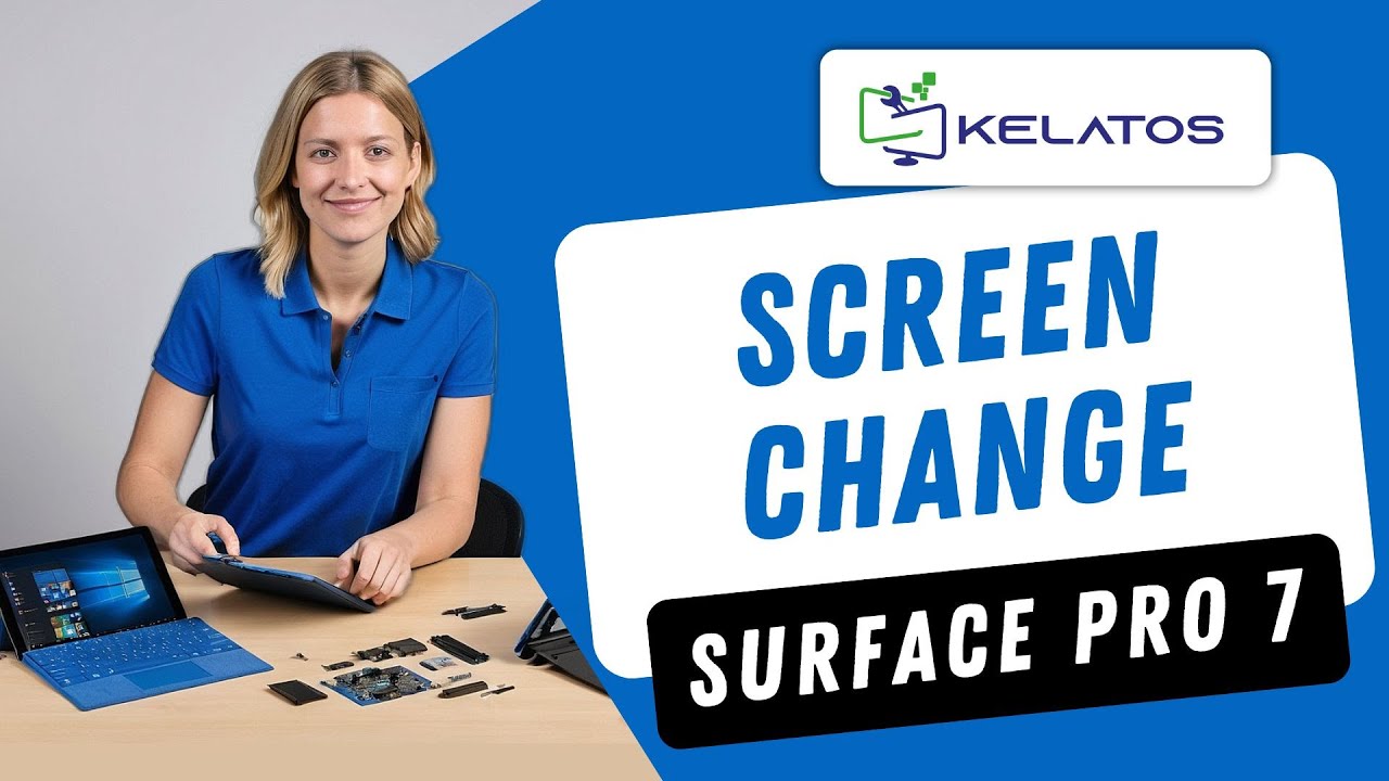 How to repair a Microsoft Surface Pro 7 1866 with a broken screen? Screen Change