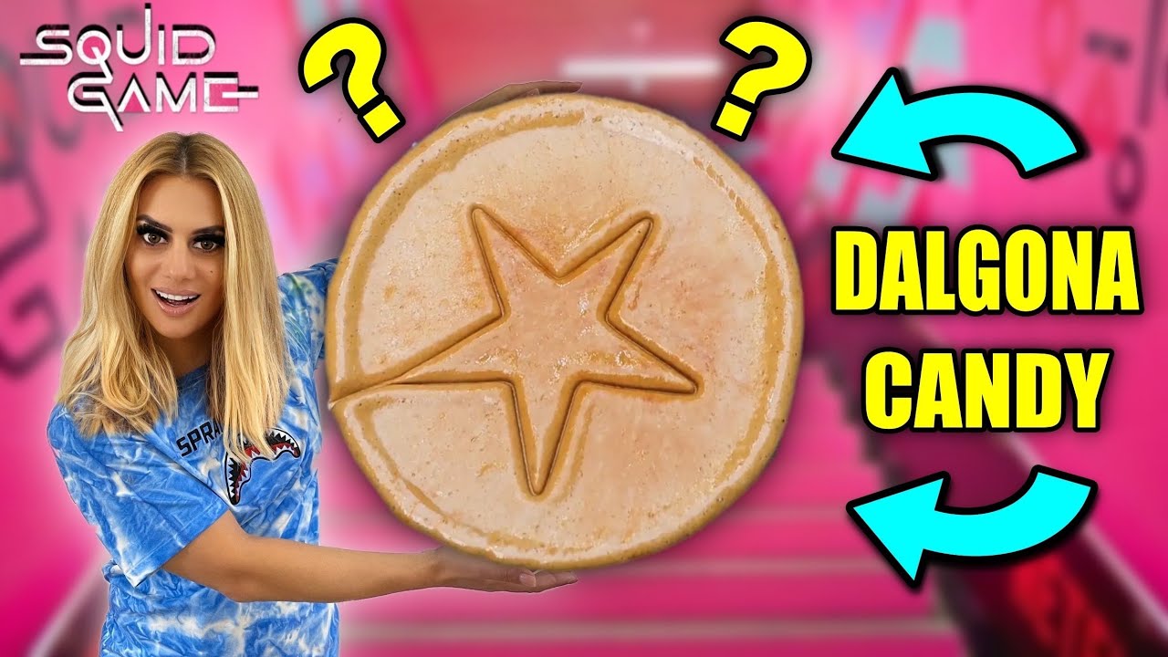 Εφτιαξα τεράστιο μπισκότο DALGONA CANDY του Squid game.....