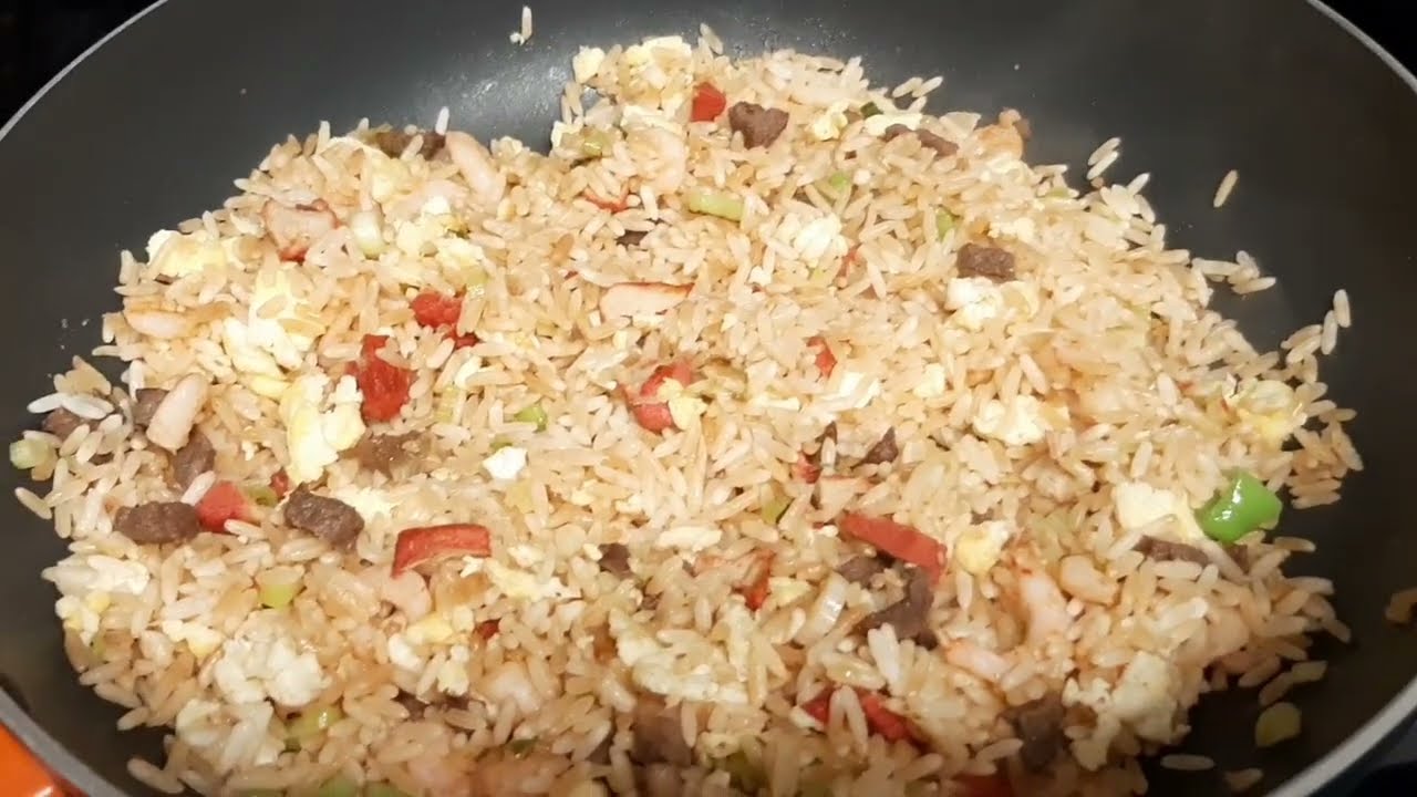 Chinese  tonight yang chow fried rice pancake roll bbq sauce 