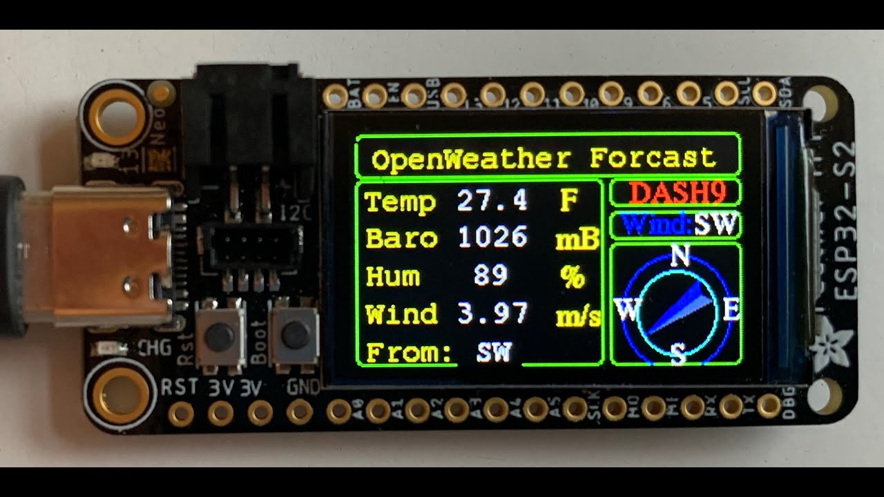 ESP32: Прогноз погоды OpenWeather