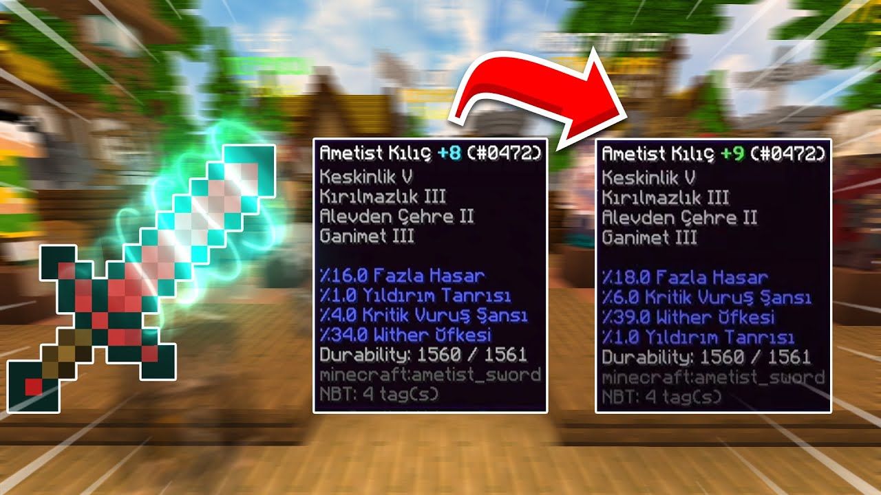 +9 AMETİST KILIÇ BASTIK! SONUNDA!!! The Kingdoms -minecraft craftrise