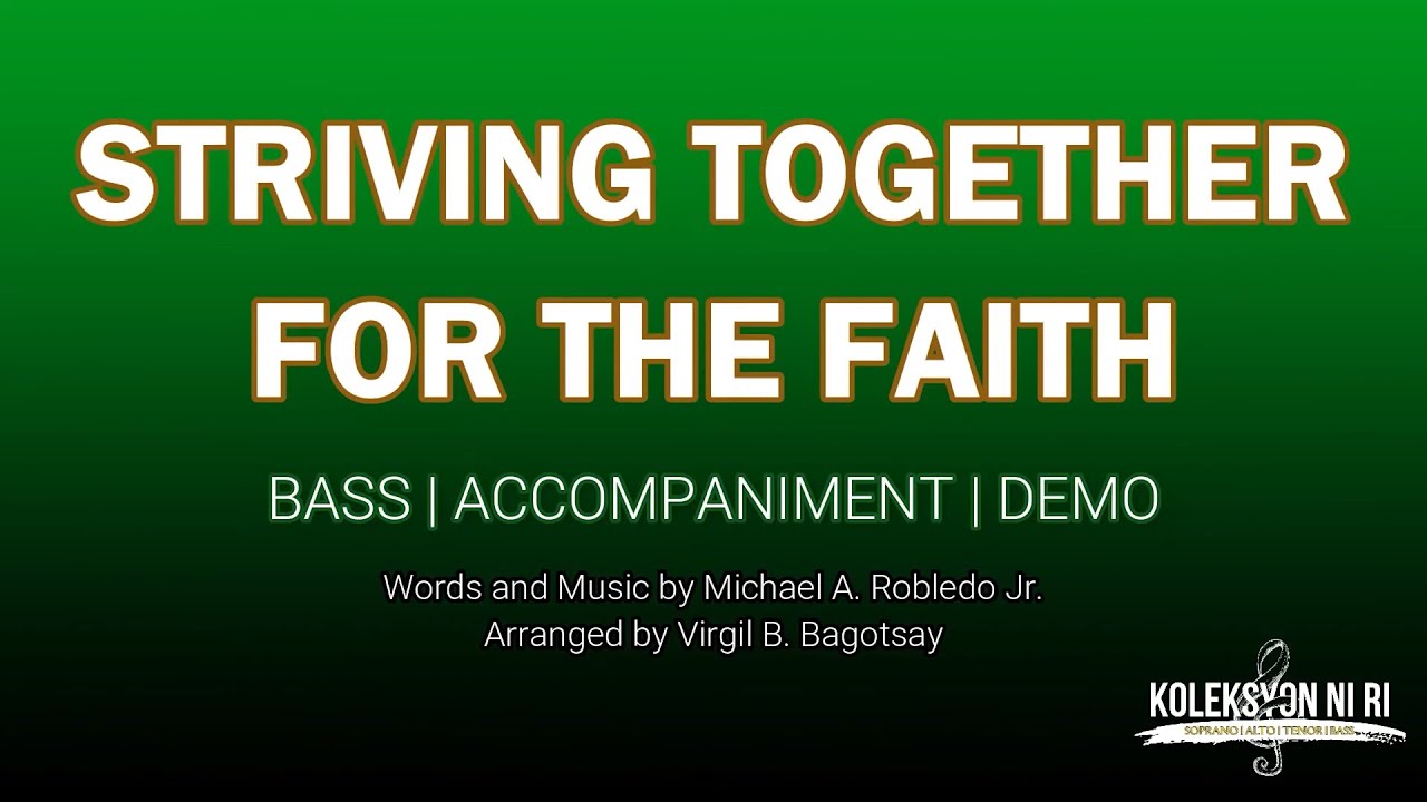 Striving Together for the Faith | Bass | Vocal Guide