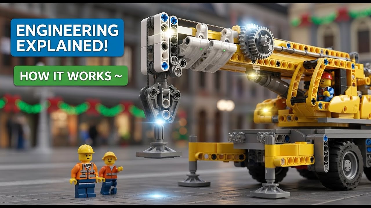 LEGO City Christmas Tree Building! 🚛 Mobile Crane & Cherry Picker | Stop Motion