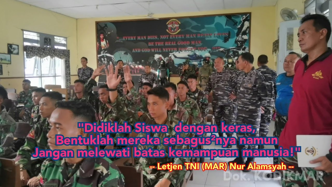 Sidak dan Motivasi Dankodiklatal kepada Siswa Pasukan Khusus MARINIR di KODIKMAR