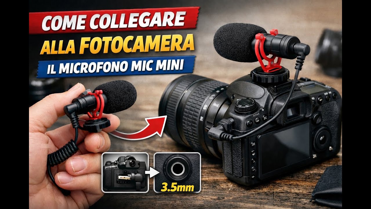 Collegare il mic mini alla fotocamera