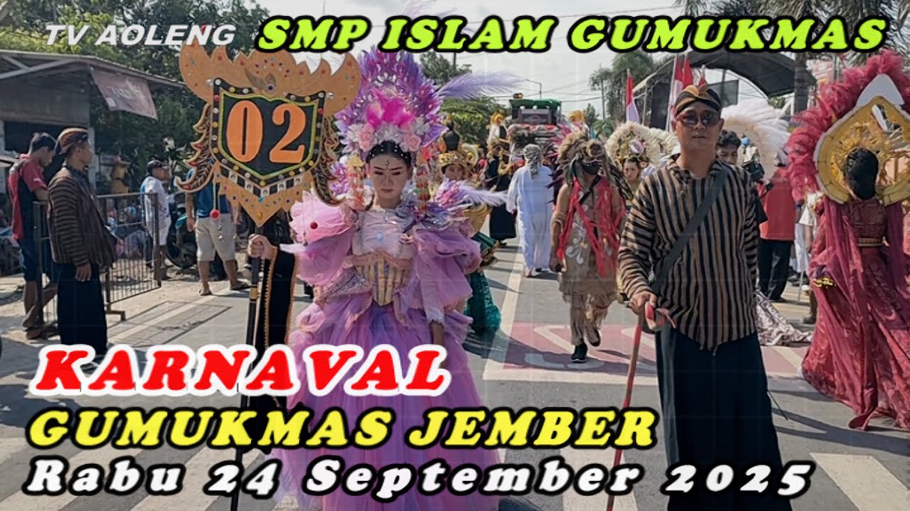 KARNAVAL GUMUKMAS JEMBER HUT RI KE 80 \\ SMP ISLAM GUMUKMAS \\ RABU 24 SEPTEMBER 2025