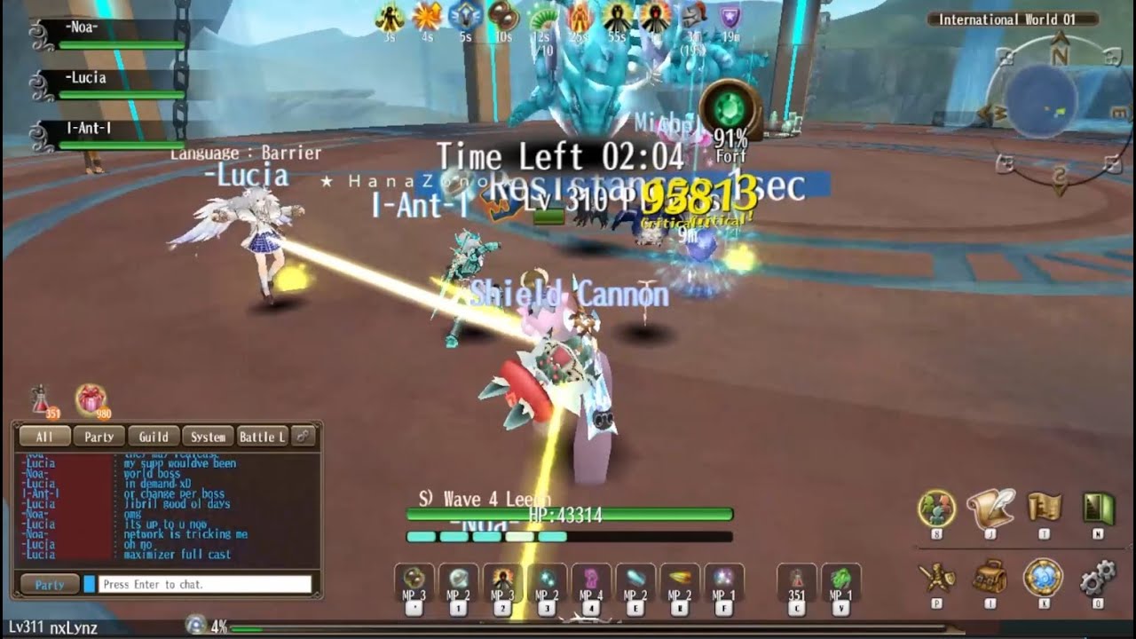 Toram Online: forf defense battle 90%+ hp all wave ohs heavy tank pov