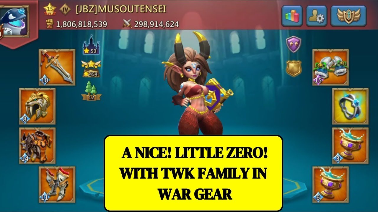 LordsMobile- A Cheeky Zero in War Gear with TWK family!