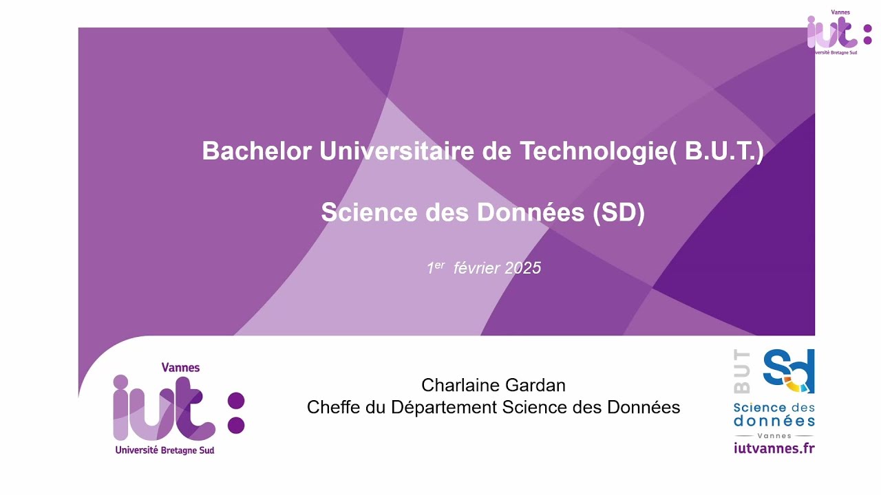 Conférence de présentation du BUT Science des Données - PO 01/02/25