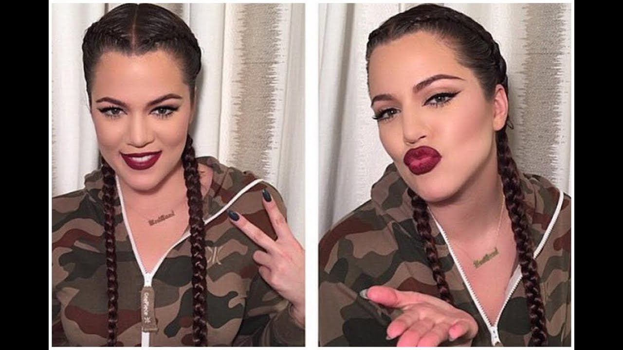 Khloe Kardashian Braid Tutorial - Easy Dutch Braid